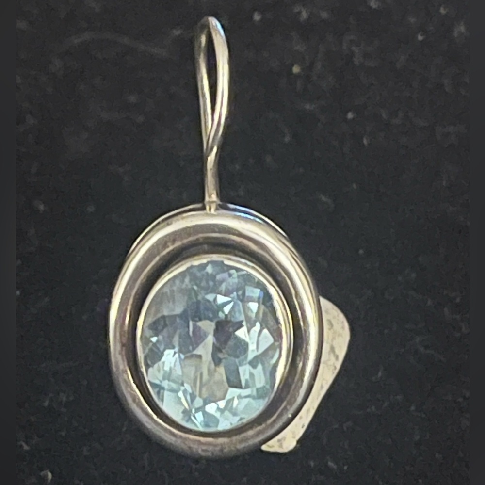 SINGLE EARRING ONLY: Silpada Blue Topaz 
Earring. - Picture 2 of 5